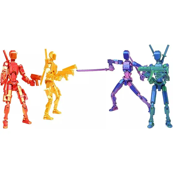 Qk 4 × Figuras Acción T13 Ensambladas, Robot 3d,new