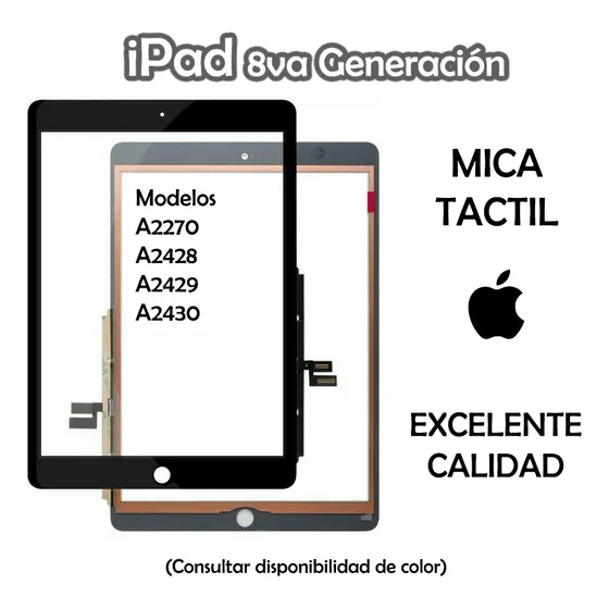 Mica Táctil iPad 8 (8va Generación) + Garantia + Ccs