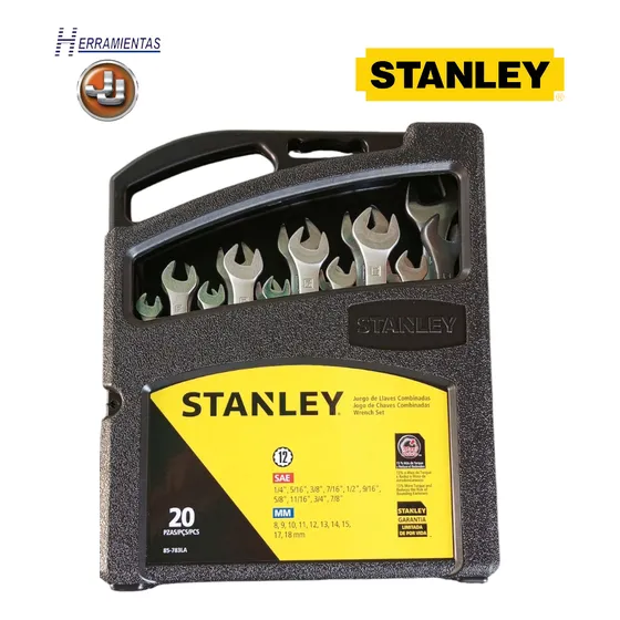 Juego De Llaves Combinadas 20 Pzs Mm Y PuLG 85-783  Stanley®