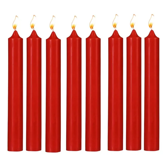 Velas Largas De Parafina  De Colores De 12 Pzas