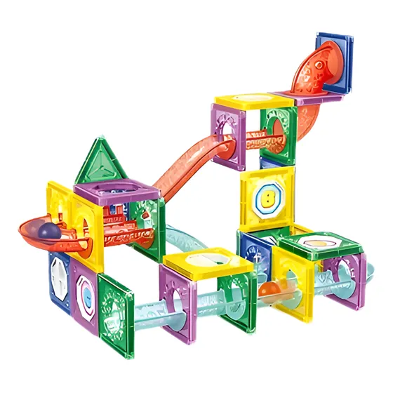 Bloques Magneticos Para Armar Laberinto Bolitas 78 Piezas