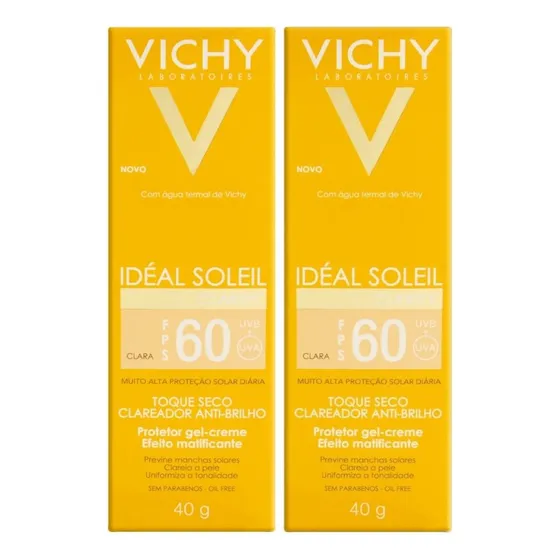 2un Protetor Solar Soleil Clarify Fps60 Pele Clara De 40g Cd