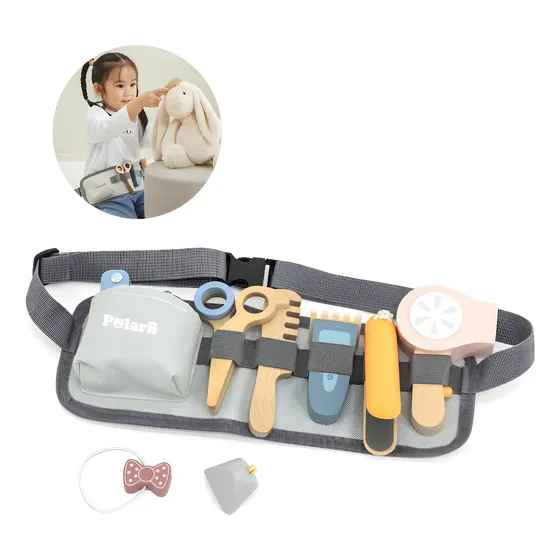 Set Juego Didactico Peluquería Peluquera En Madera Niños