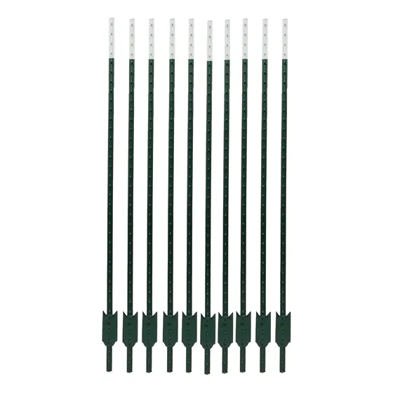 Poste Ganadero Tipo T 1.68 Metros 5.5 Ft. Paq Con 10 Piezas Verde