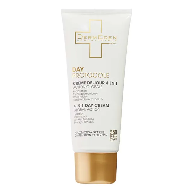 Dermeden Day Protocole 4 en 1 SPF50+ para piel mixta a grasa 50ml