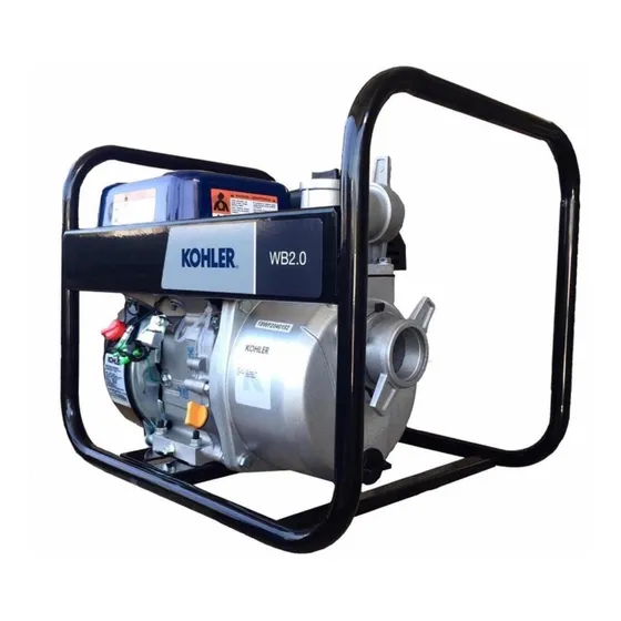 Motobomba Bomba De Agua A Gasolina Kohler Pa-wb20 2x2 6.5hp