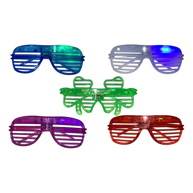 24 Lentes Luminosos Luz Led Retro Articulos Fiesta Batucada