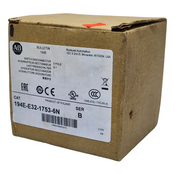 Alen Bray 194e-e32-1753-6n 32a Amp 600v-ac Interrupto
