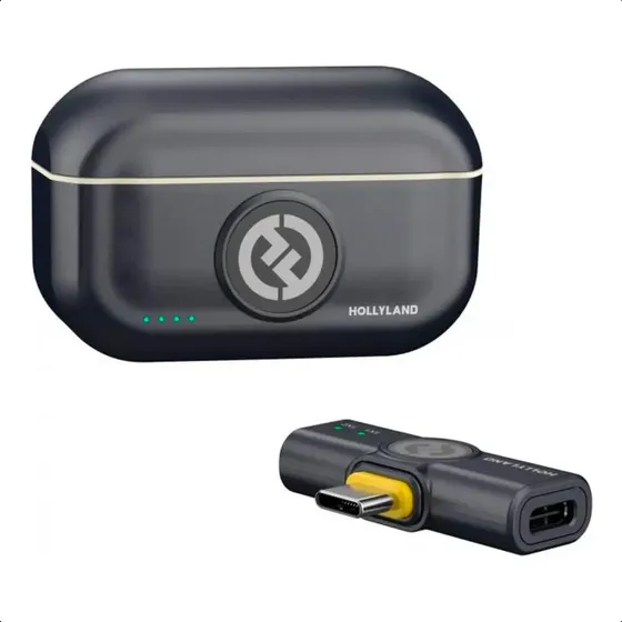 Microfone de Lapela Sem Fio USB-C Hollyland Lark M2 para Android 2.4GHz