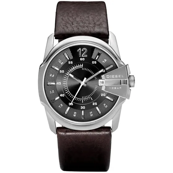 Reloj Diesel Performance DZ1206/0cn para hombre, color de correa: marrón, color del bisel: plateado, color de fondo: negro