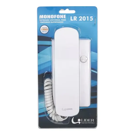 Interfone Monofone Universal Slim Branco Lr 2015 Lider