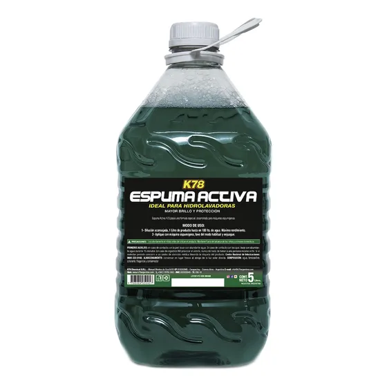 Espuma Activa Lava Auto Hidrolavadora K78 5 Lts Ph Neutro