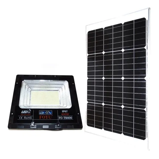 Reflector Solar Led 400w C/panel Solar Ip65 12 Horas Duracio Color de la carcasa Negro