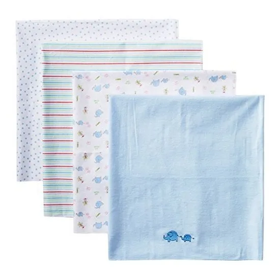 Spasilk Unisex Baby 4 Pack Manta Receptora De Franela 100% A