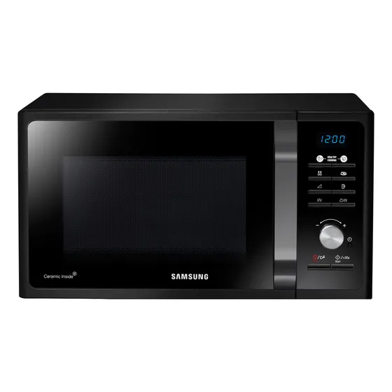 Microondas Grill Samsung De Interior Cerámico Mg23f3k3tak 23L Negro