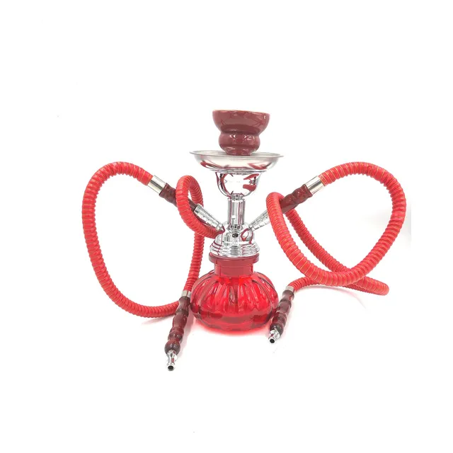 Cachimba 2 Manguera Set Vidrio Agua Jarrón Tabaco Bong Fumar