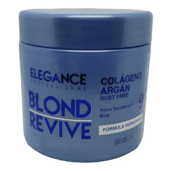 Decolorante Elegance Blond Revive 100g Con Colágeno Argan