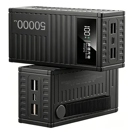 Power Bank 50000mah Carregador Portátil Display Led 4 Usb Preto