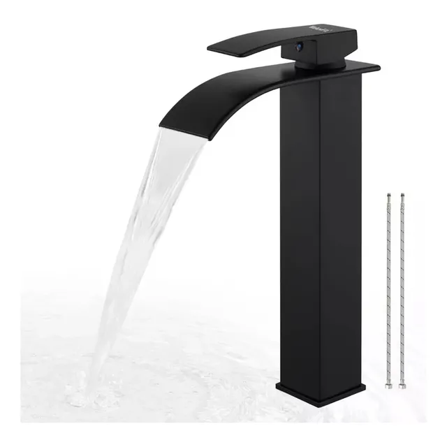 Grifo Mezclador Baño Llave Monomando Para Lavabo De Baño Alargado Weluvfit® Fregadero Mezcladora Inoxidable Color Negro Válvulas Cerámicas De Alta Calidaddurabilidad Y Belleza