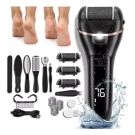 Lixador Elétrico Pés Kit 18 Peças Removedor Calos Calcanhar 127/220v