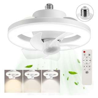 Lampara Ventilador Foco Led E26/e27 Con Regulable De 3 Color Lampara Ventilador Foco Led E26/e27 Con Regulable De 3 Color