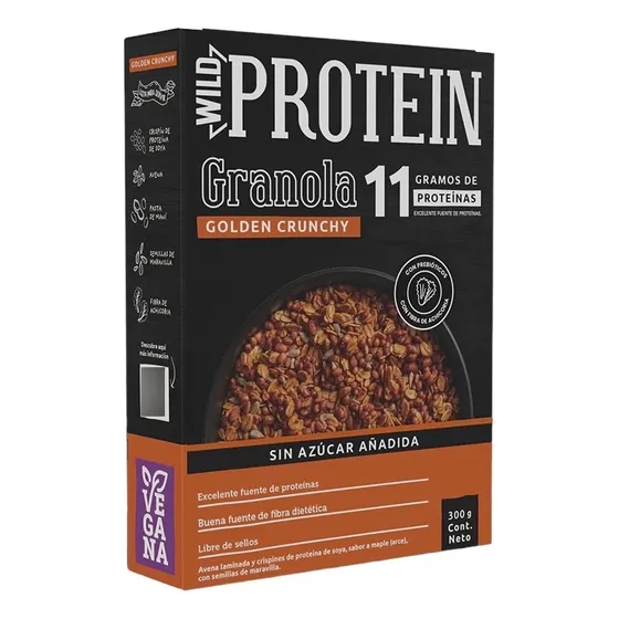 Cereal Vegano Y Proteico Granola Golden Crunchy Wild Foods