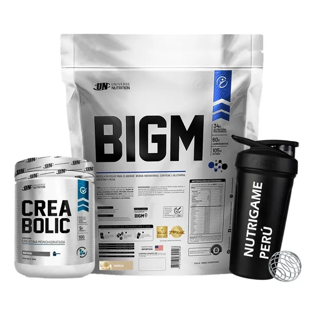 Pack Proteina Bigm 5kg + Creabolic 500gr Sabor Vainilla