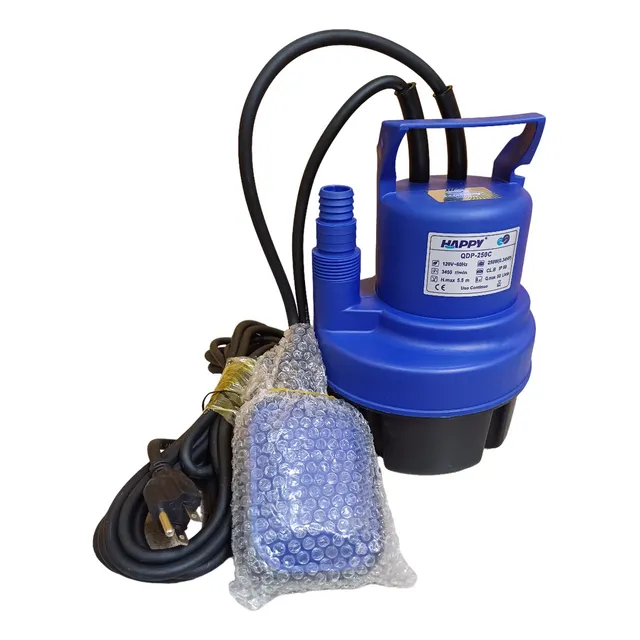 Bomba De Agua Sumergible Achique 0.25hp 110v Drenaje Happy