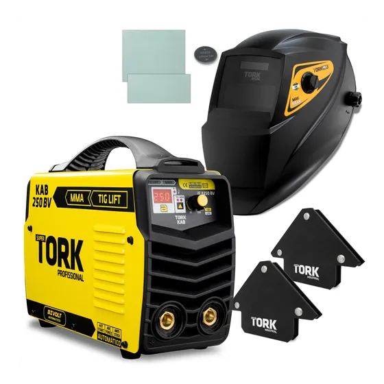 Máquina De Solda Inversora 250 Amp Bivolt Mma Tig + Máscara