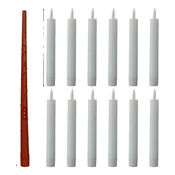 12pcs Harry Potter Mágico Levitating Vela Lámpara Con Varita