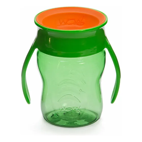 Vaso Tritan Baby 360° Con Asas Wow Cup Color Verde
