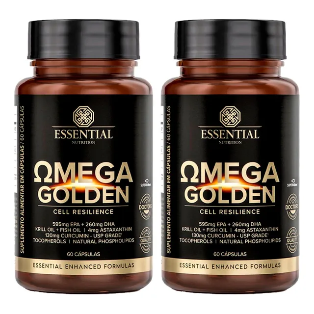 Kit 2x Omega Golden Essential Nutrition - 60 Capsulas Cada