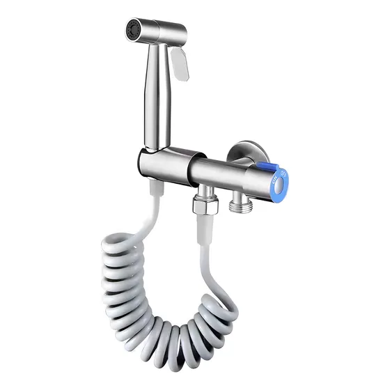 Conjunto Grifo Para Inodoro Válvula Angular De Doble Salida