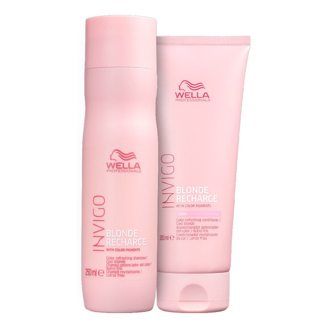 Kit Matizador Sha 250ml + Condic 200ml Wella Blonde Recharge Kit Matizador Sha 250ml + Condic 200ml Wella Blonde Recharge
