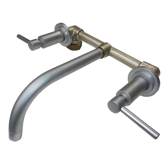 Griferia Fv Lavabo Baño Pared Satinado De Lujo