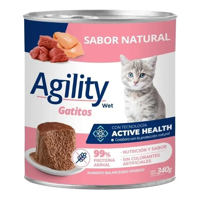 Alimento húmedo Agility para gato Kitten (gatito) X 340 Grs