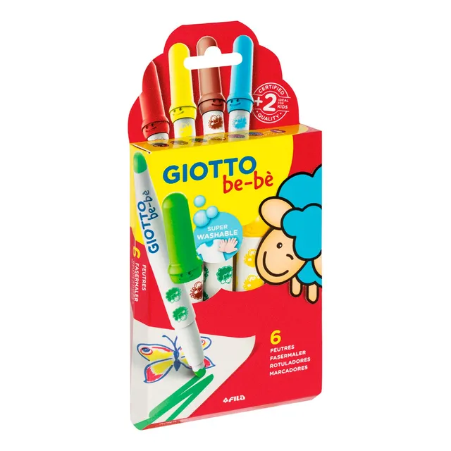 Marcadores Giotto Bebe 6 Colores Niños
