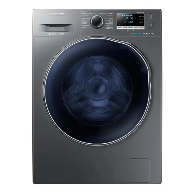 Lavasecarropas Samsung 10kg Eco Bubble Y Digital Inverter Color Gris oscuro