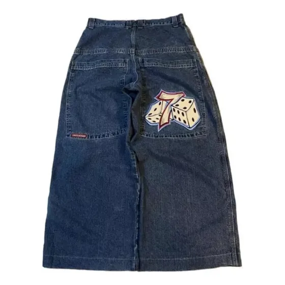 Jnco Baggy Jeans Hip Hop Rock Bordado Patrón Ropa Masculina