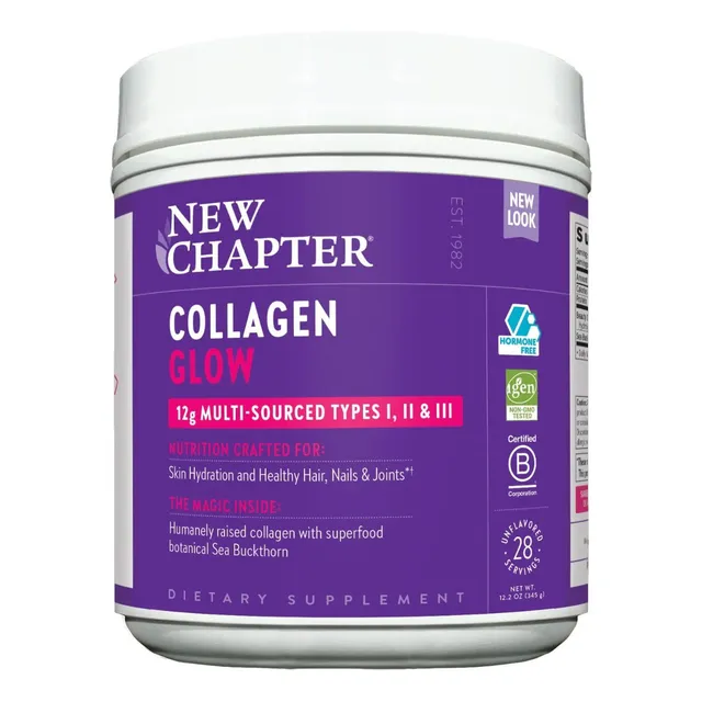 Colageno Glow En Polvo New Chapter 345 G Sabor Sin Sabor