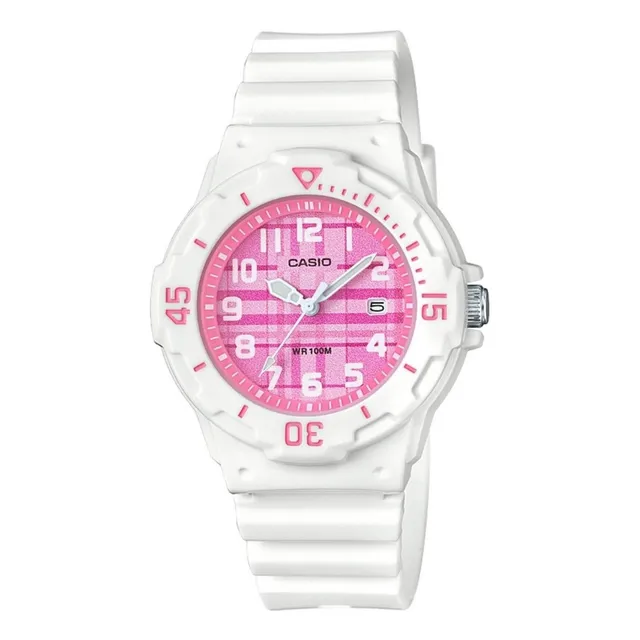 Reloj Mujer Casio Lrw 200h 4c Blanco Original Color del fondo Rosa