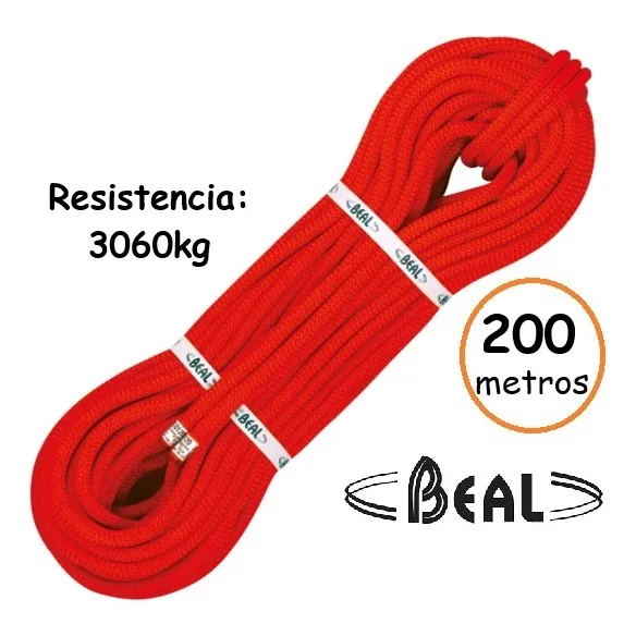 Cuerda Drisa Rapel Beal 200m 10.5cm Estática Escalada Rescat