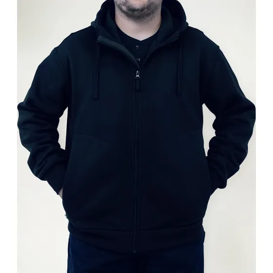 Campera Polar Con Capucha Talle Especial