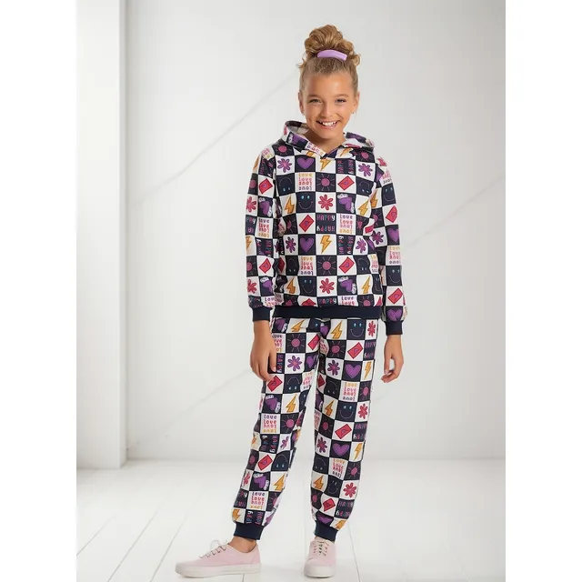Conjunto Blusão De Inverno E Calça Moletom Infantil Menina