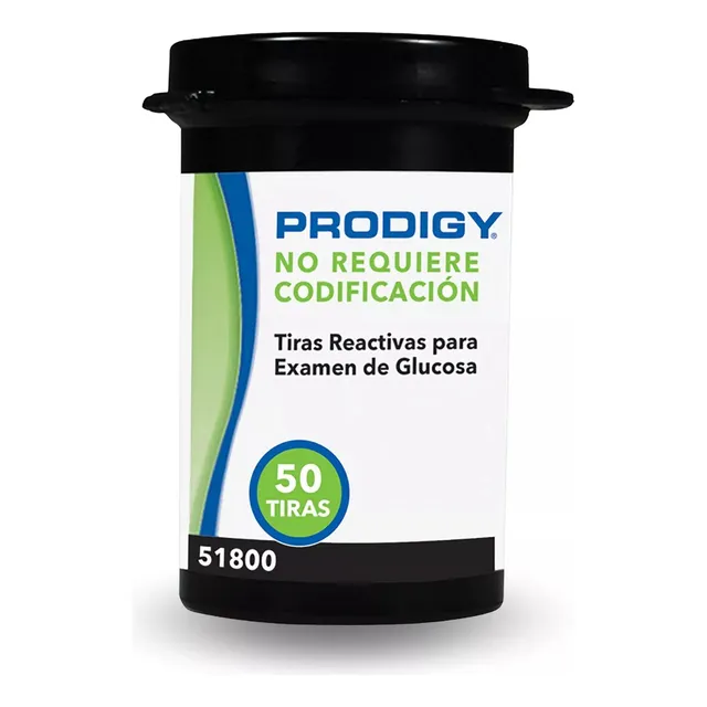 50 Tiras Reactivas Prodigy Para Glicemia