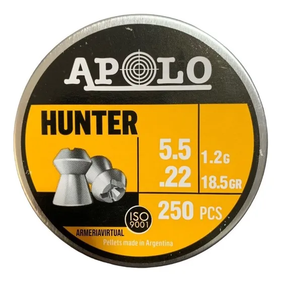 Postones Apolo Hunter 5.5 Mm 18.5 Gr  X 3 / Armeria Virtual
