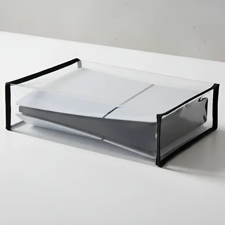Capa Protetora Transparente Horizontal Playstation Ps5 Slim Transparente Acabamento Em Vi…