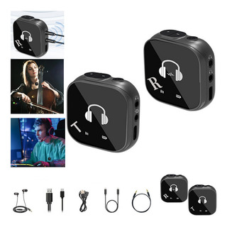 Receptor Monitor Palco Sem Fio Com Transmissor +fones Ouvido Receptor Monitor Palco Sem Fio Com Transmissor +fones Ouvido