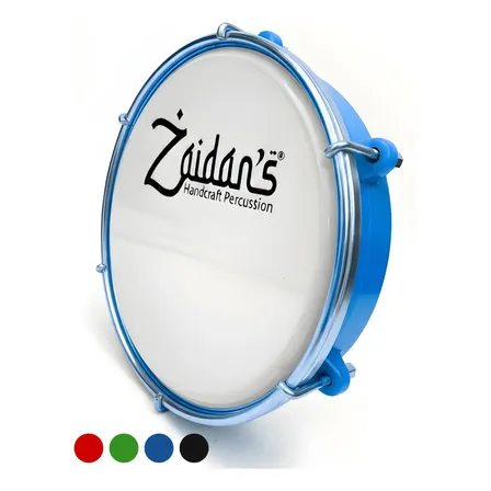Tamborim 6 Polegadas Abs Zaidan's Pele Leitosa Samba Ensaios Percussão Azul