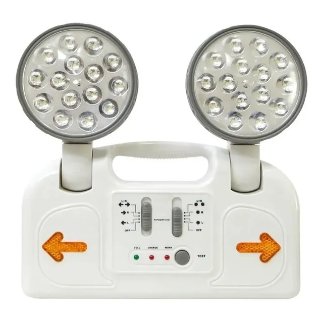 Lampara De Emergencia Led 2 Focos Recargable Profesional Xl